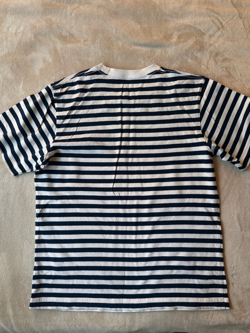 Uniqlo Warhol Collection Navy and White Striped Crewneck Tee - Picture 2 of 4